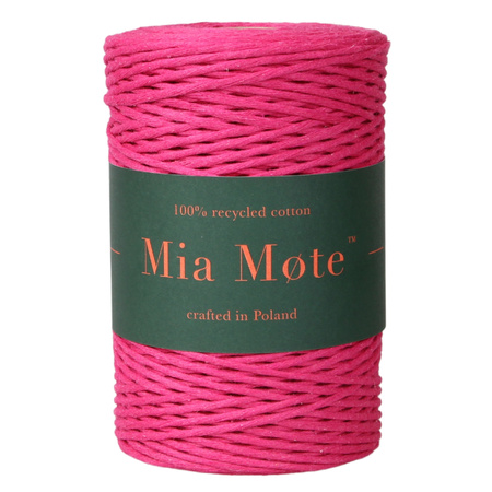 Mia Mote™ Classic Line Sznurek bawełniany skręcany do makramy 2mm radiant orchid