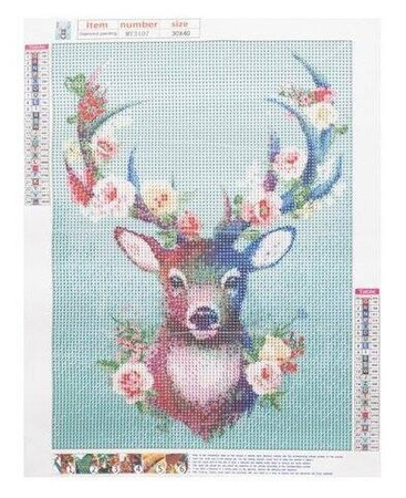 Zestaw kreatywny do rękodzieła haft diamentowy mozaika diamentowa jeleń 30x40cm