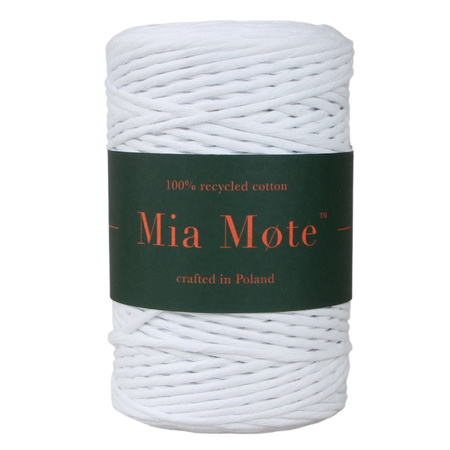 Mia Mote™ Classic Line Sznurek bawełniany skręcany do makramy 3mm chalk