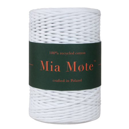 Mia Mote™ Classic Line Sznurek bawełniany skręcany do makramy 2mm chalk