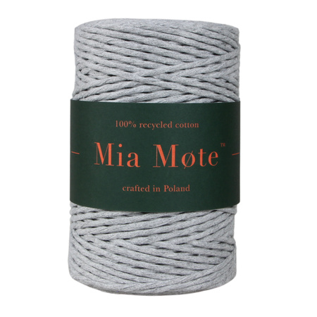Mia Mote™ Classic Line Sznurek bawełniany skręcany do makramy 3mm basalt grit