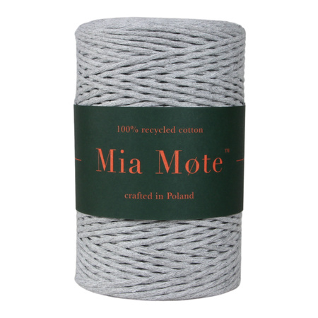 Sznurek bawełniany skręcany do makramy basalt grit 2mm